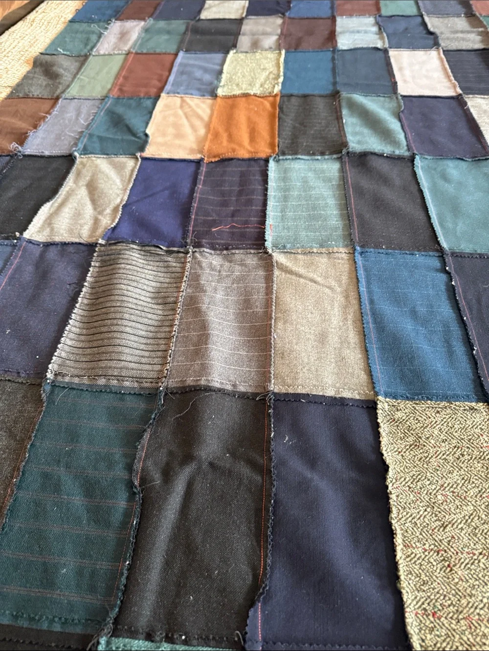 Vintage Patchwork Quilted Top Panel - Picture 7 of 10